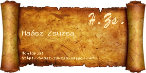 Haász Zsuzsa névjegykártya